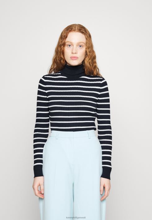 kaablirulliga kampsun kampsun RJV625193 sinine/valge Tommy Hilfiger