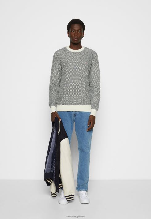 kahetooniline tekstuurne kaelusega kampsun RJV625915 elevandiluust Tommy Hilfiger