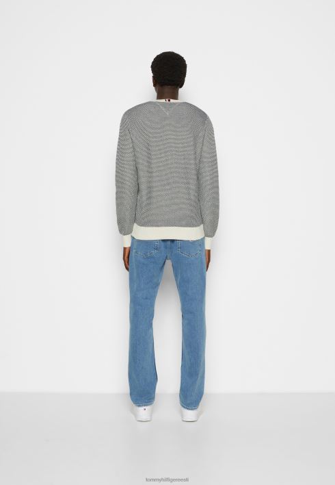 kahetooniline tekstuurne kaelusega kampsun RJV625915 elevandiluust Tommy Hilfiger