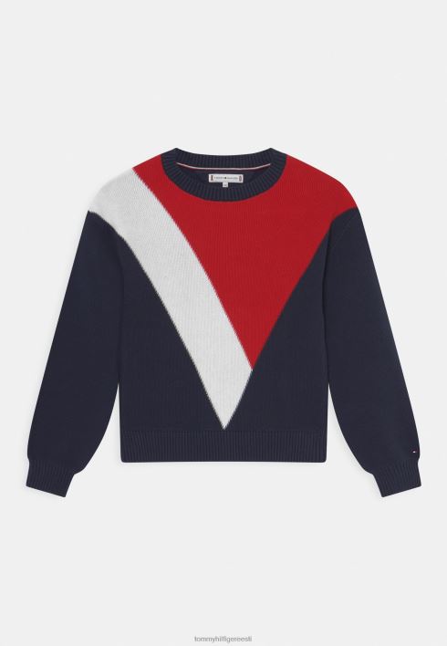 kellukese varrukaga hüppaja RJV628363 hämar merevägi Tommy Hilfiger