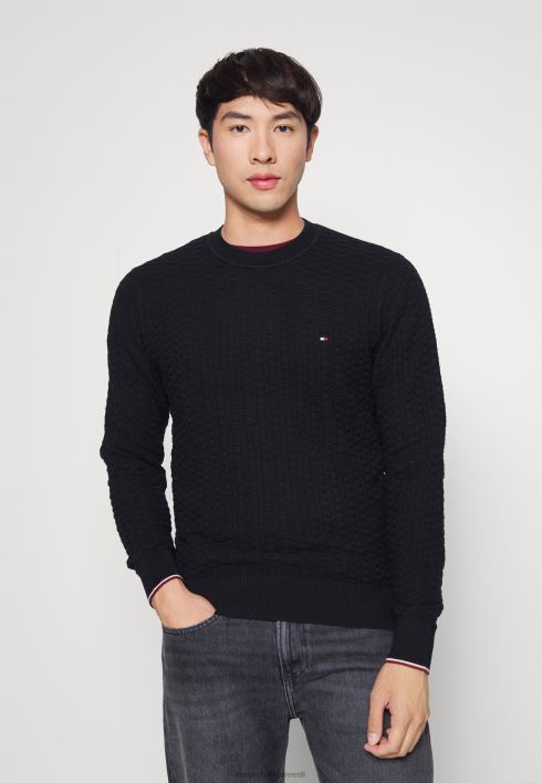 liialdatud struktuuriga hüppaja RJV624768 must Tommy Hilfiger