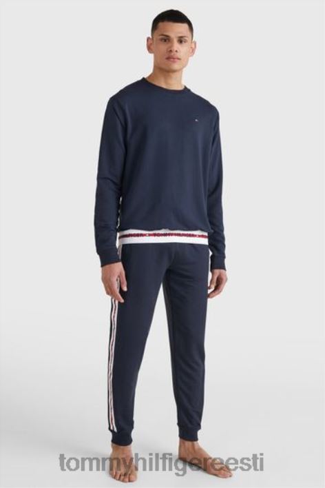 logoga teip kaelusega kampsun RJV623528 sinine Tommy Hilfiger