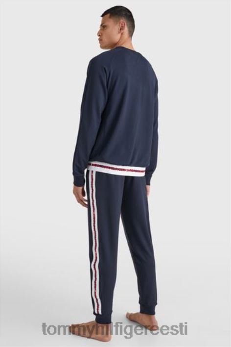 logoga teip kaelusega kampsun RJV623528 sinine Tommy Hilfiger