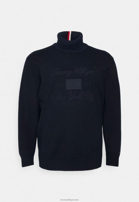lux script logo rull-kaelusega džemprid RJV624803 kõrbe taevas Tommy Hilfiger
