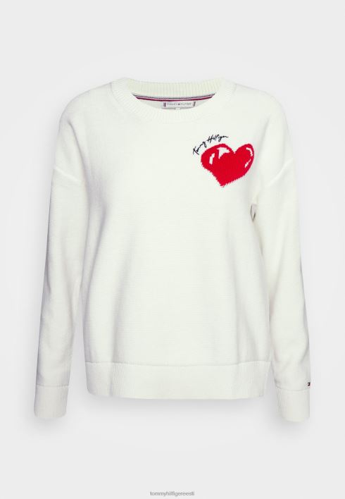 maalitud südamega avatud hüppaja RJV628102 ekru Tommy Hilfiger