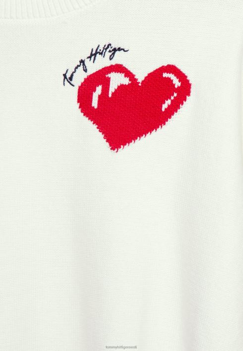 maalitud südamega avatud hüppaja RJV628102 ekru Tommy Hilfiger