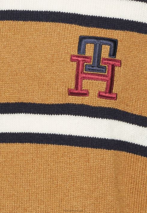 monogrammi kaelusega hüppaja RJV625020 kõrbe khaki Tommy Hilfiger