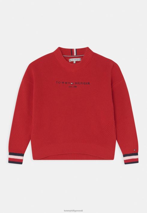oluline logoga hüppaja RJV628435 sügav karmiinpunane Tommy Hilfiger
