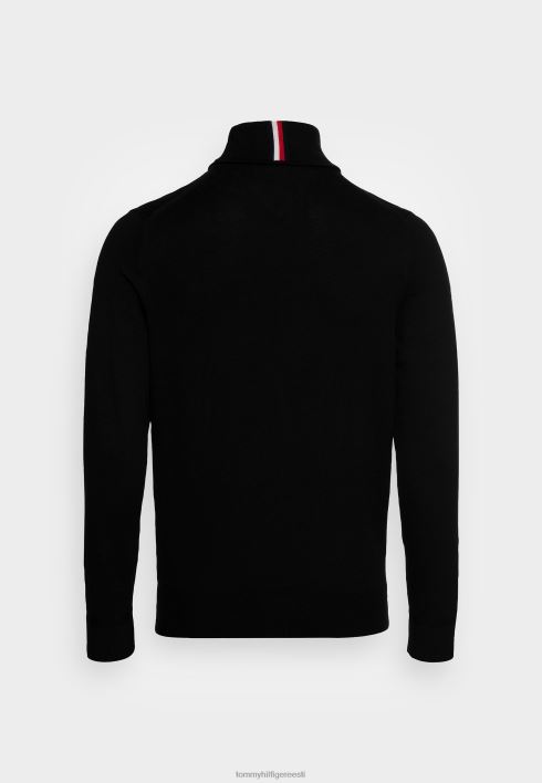 pima rullikaelusega kampsun RJV624412 must Tommy Hilfiger