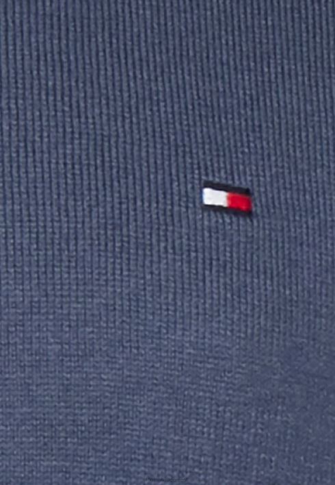 pima v kaelusega hüppaja RJV624729 pleekinud indigo Tommy Hilfiger