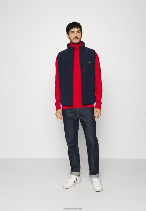 ruudustiku struktuur rullkaelusega hüppaja RJV628101 punane Tommy Hilfiger