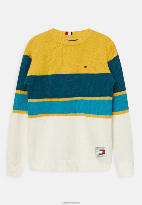 struktuur ragbi triibuline kampsun kampsun RJV625742 bensiinikollane triip Tommy Hilfiger