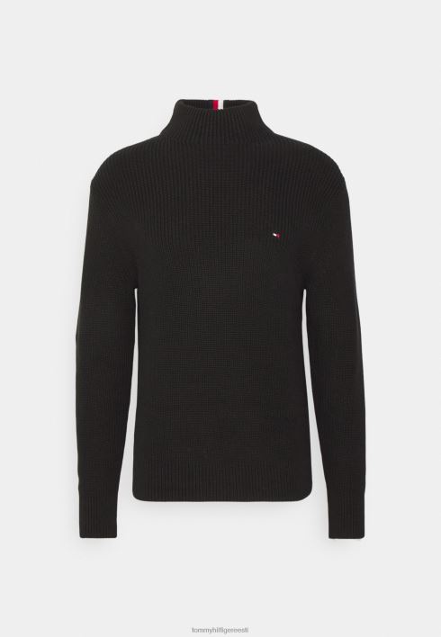 tekstuuriga pilkane kaelusega džemper RJV627926 must Tommy Hilfiger