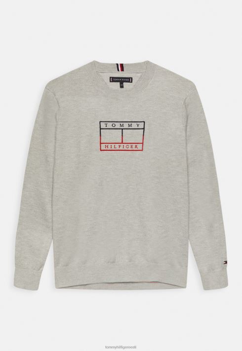 tikitud lipu kampsun RJV625763 helehall kanarbik Tommy Hilfiger