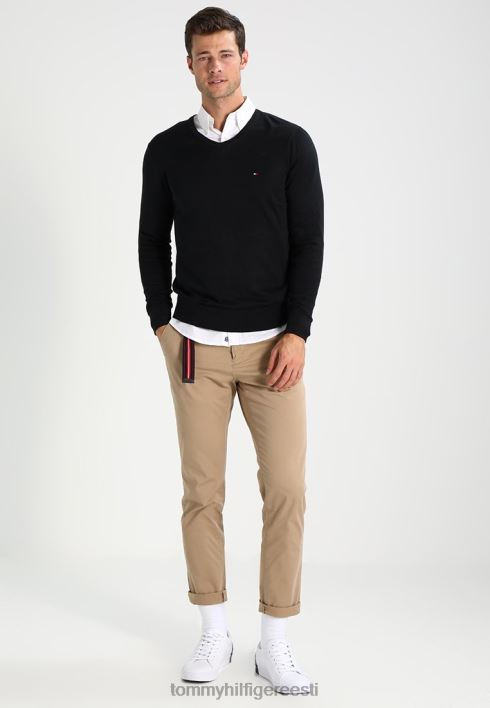 v-kaelusega kampsun RJV624502 lipp must Tommy Hilfiger