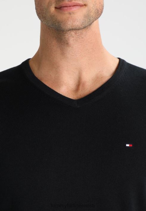 v-kaelusega kampsun RJV624502 lipp must Tommy Hilfiger