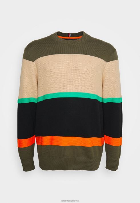 värviblokiga hüppaja RJV628453 armee roheline Tommy Hilfiger