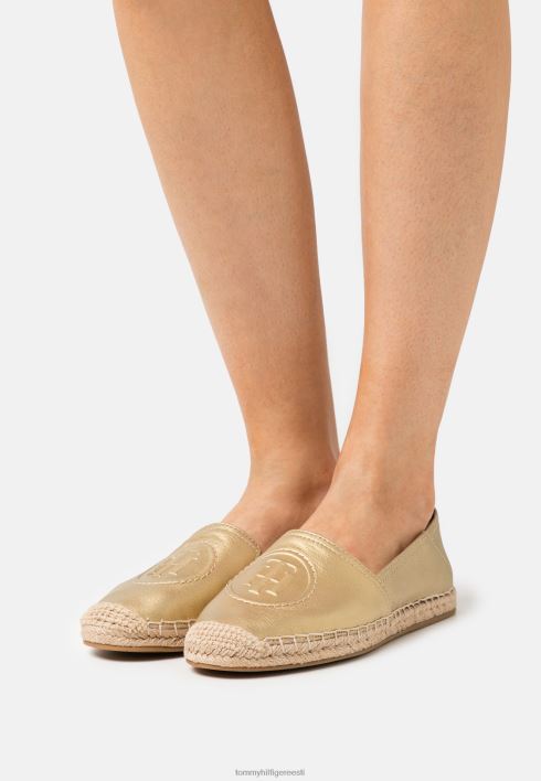logoga metallist espadrillid RJV624236 hele kuldne Tommy Hilfiger
