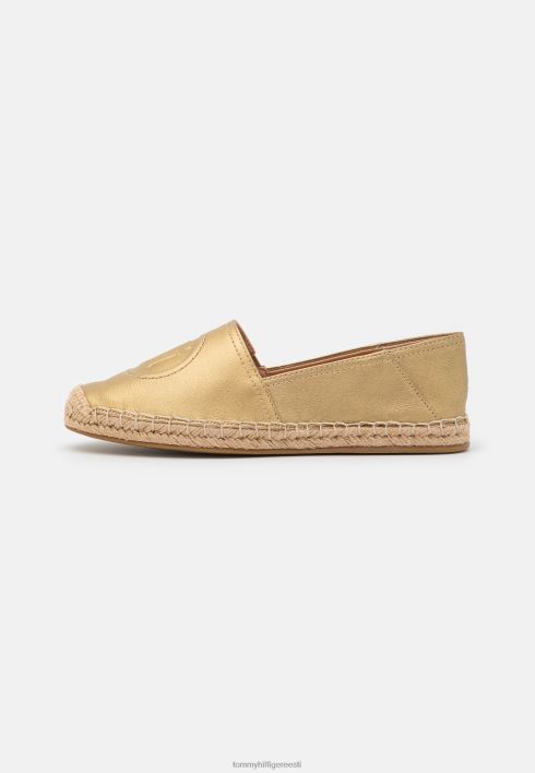 logoga metallist espadrillid RJV624236 hele kuldne Tommy Hilfiger