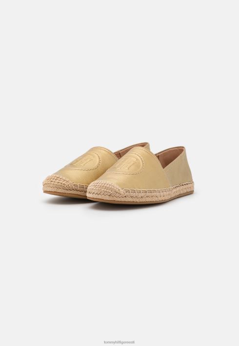 logoga metallist espadrillid RJV624236 hele kuldne Tommy Hilfiger