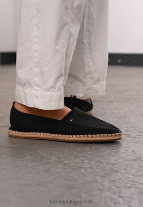 põhilised lamedad espadrillid RJV627304 must Tommy Hilfiger