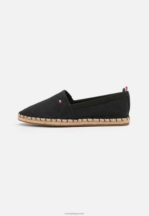 põhilised lamedad espadrillid RJV627304 must Tommy Hilfiger