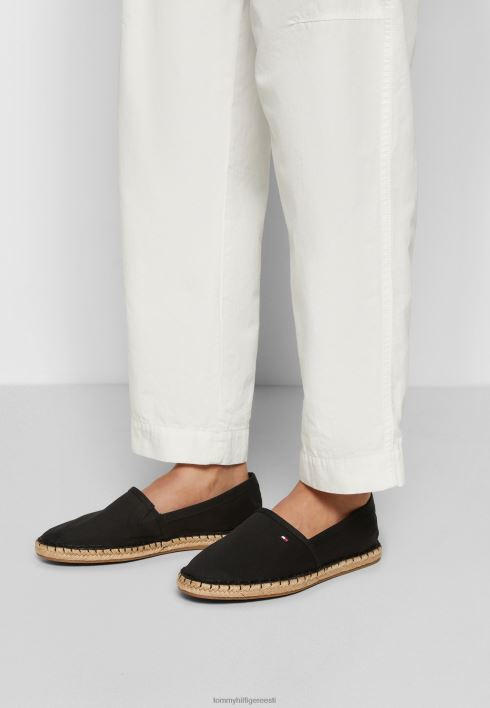 põhilised lamedad espadrillid RJV627304 must Tommy Hilfiger