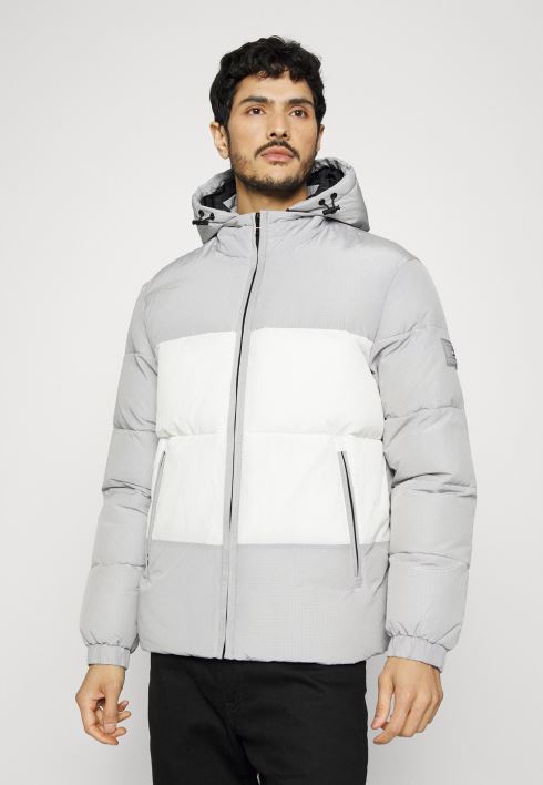 kõrge plokk kapuutsiga jope talvejope RJV628708 raudhall Tommy Hilfiger