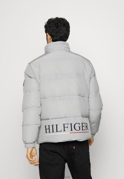 kõrge plokk kapuutsiga jope talvejope RJV628708 raudhall Tommy Hilfiger