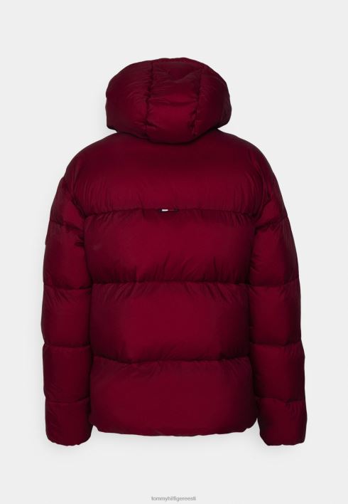 kõrge puhvriga talvejope RJV624377 sügav rouge Tommy Hilfiger