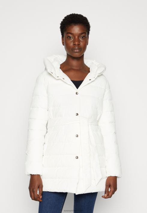 naiselik kapuutsiga jakk talvemantel RJV624646 ekru Tommy Hilfiger
