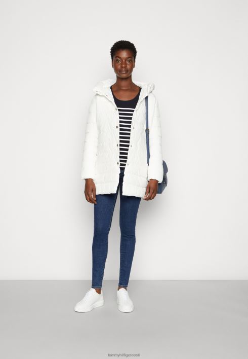 naiselik kapuutsiga jakk talvemantel RJV624646 ekru Tommy Hilfiger