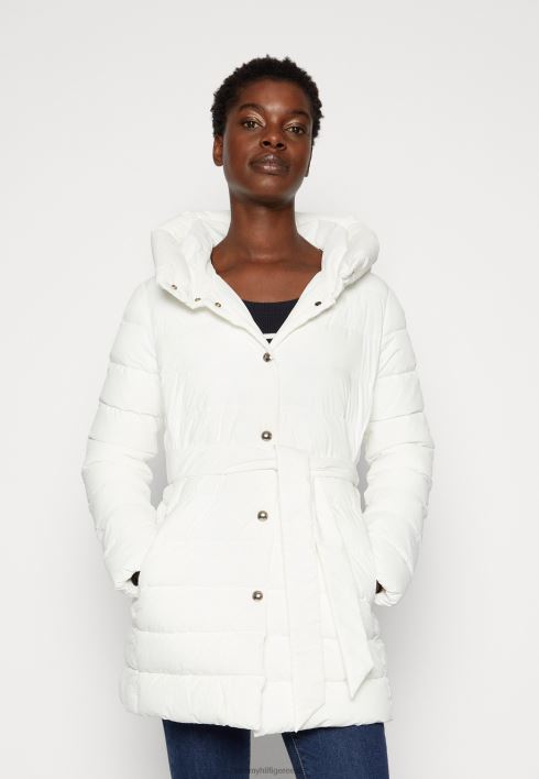 naiselik kapuutsiga jakk talvemantel RJV624646 ekru Tommy Hilfiger