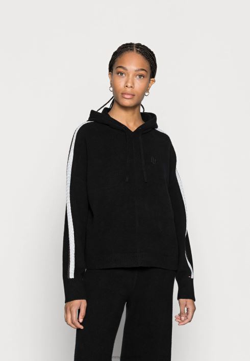 flex lõdvestunud kapuutsiga kampsun RJV627361 must Tommy Hilfiger