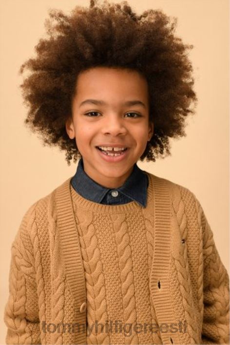 hädavajalik kaabliga kootud kampsun RJV622982 pruun Tommy Hilfiger