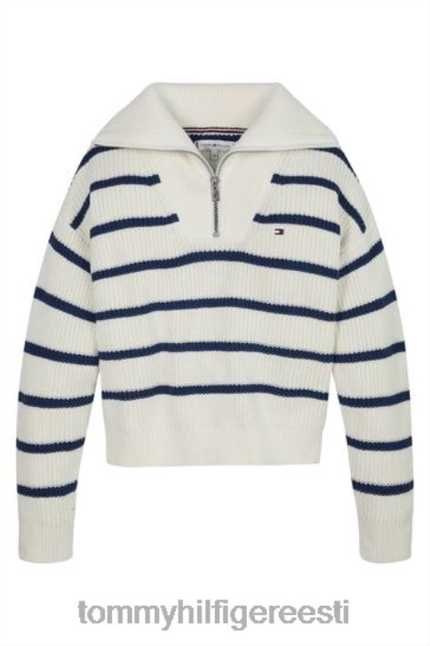 naturaalne poollukuga kampsun RJV623072 valge Tommy Hilfiger
