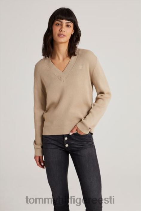 soonikuga v-kaelusega kampsun RJV623531 pruun Tommy Hilfiger
