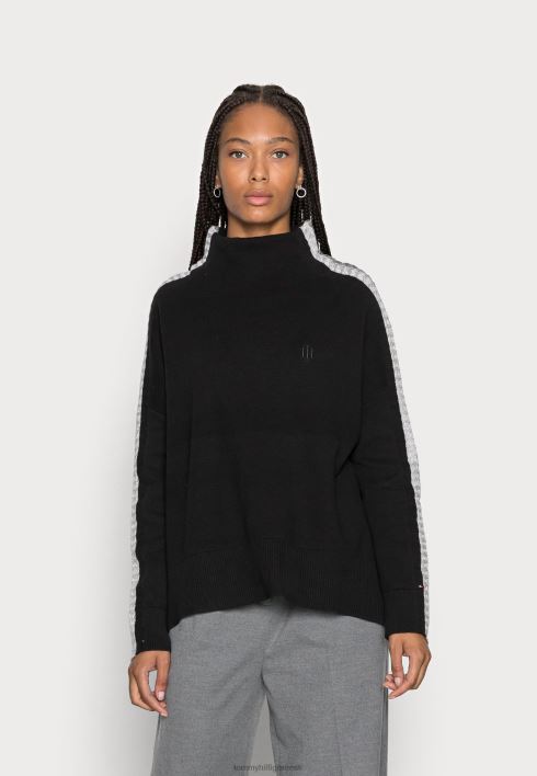 tarah lõdvestunud kampsun kampsun RJV628230 must Tommy Hilfiger