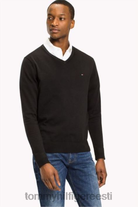 v-kaelusega kampsun RJV623577 must Tommy Hilfiger