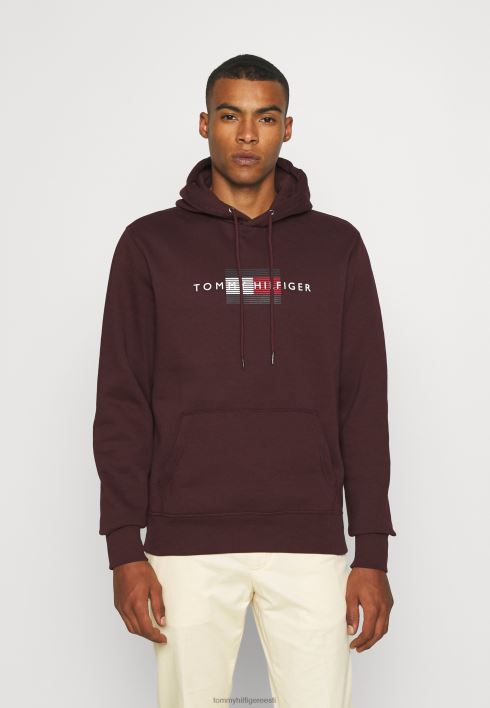 joontega kapuutsiga kapuuts RJV628514 sügav Burgundia Tommy Hilfiger