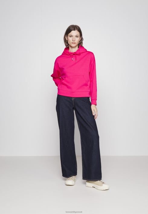 lõdvestunud interlock kapuutsiga kapuuts RJV624870 roosa hiilgus Tommy Hilfiger