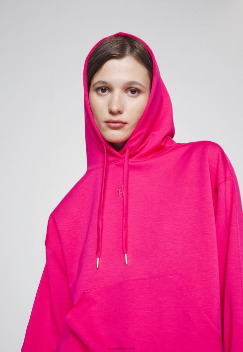 lõdvestunud interlock kapuutsiga kapuuts RJV624870 roosa hiilgus Tommy Hilfiger