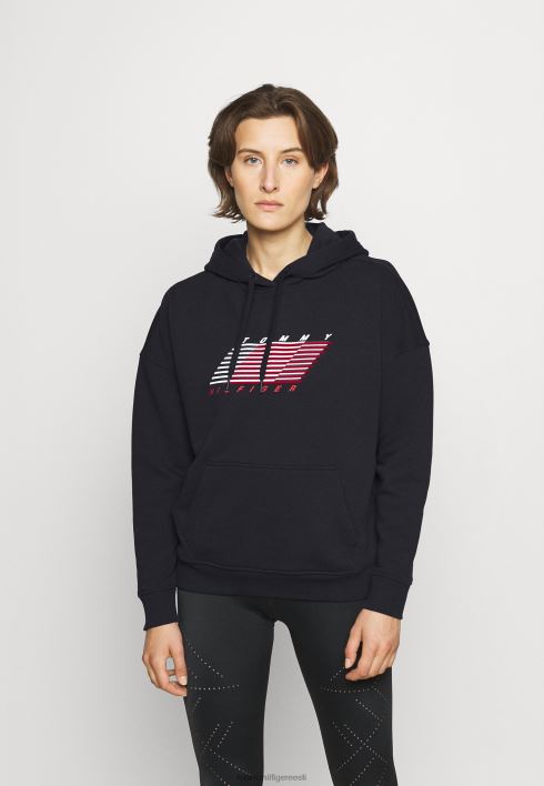 lõdvestunud lipuga hoodie hoodie RJV628761 kõrbe taevas Tommy Hilfiger