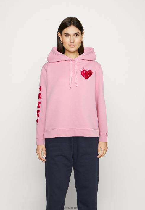 logoga frotee kapuutsiga kapuuts RJV628130 liustiku roosa Tommy Hilfiger