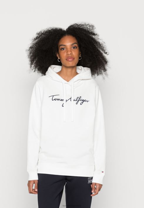 script hoodie hoodie RJV623839 ekru Tommy Hilfiger