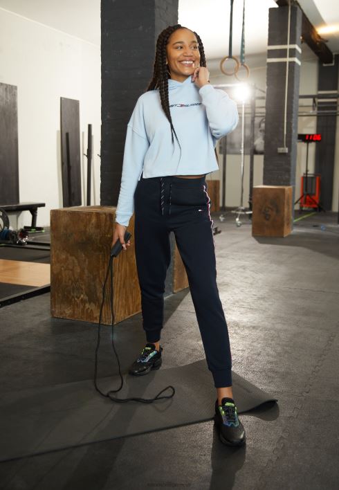 tavaline graafiline kapuutsiga kapuuts RJV626283 tuuline sinine Tommy Hilfiger