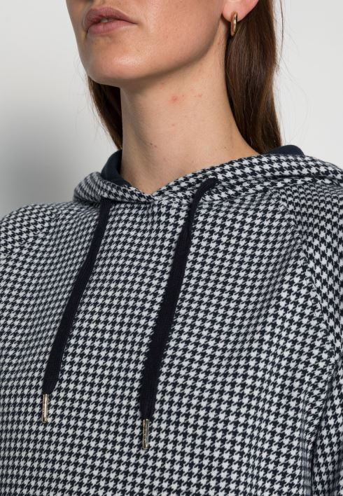 tavaline houndstooth hoodie hoodie RJV628240 kõrbetaevas ecru Tommy Hilfiger