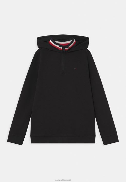 tonaalne topeltkraega hoodie hoodie RJV627908 must Tommy Hilfiger