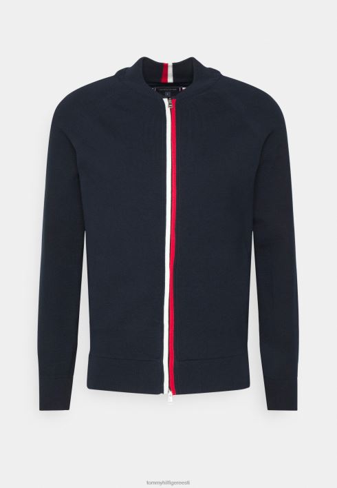 globaalse triibuga pesapalli lukuga kardigan RJV627428 kõrbe taevas Tommy Hilfiger