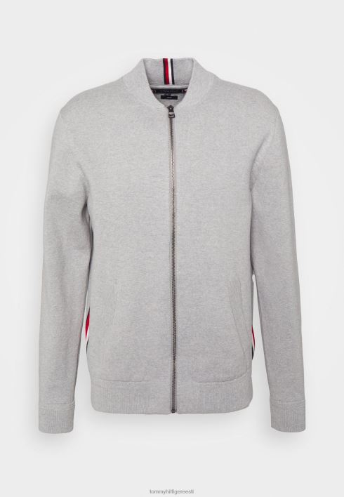 peen tõmblukuga pesapallikardigan RJV627422 helehall kanarbik Tommy Hilfiger